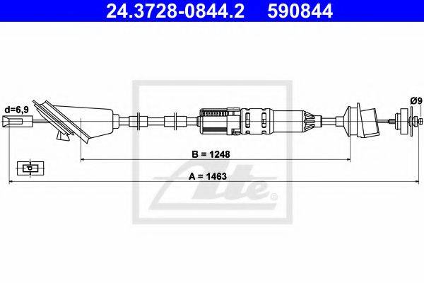 PEX 50762 Трос, управління зчепленням