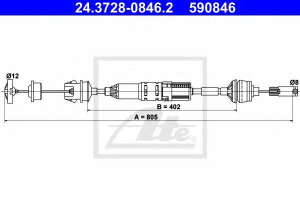 BENDIX 422742B Трос, управління зчепленням