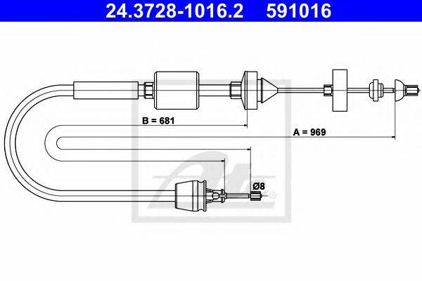 BENDIX 422767B Трос, управління зчепленням