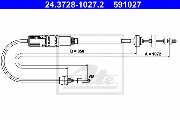 BENDIX 422754B Трос, управління зчепленням
