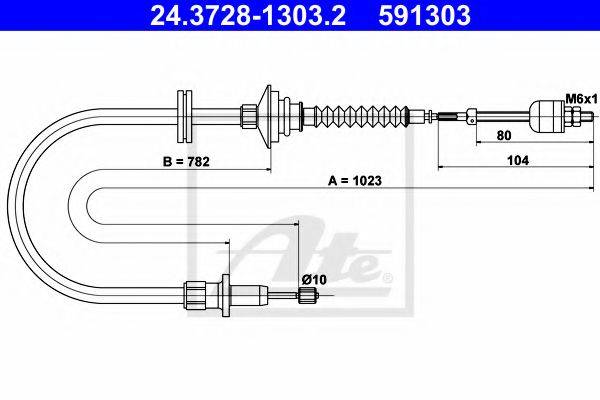PEX 5.0715 Трос, управління зчепленням