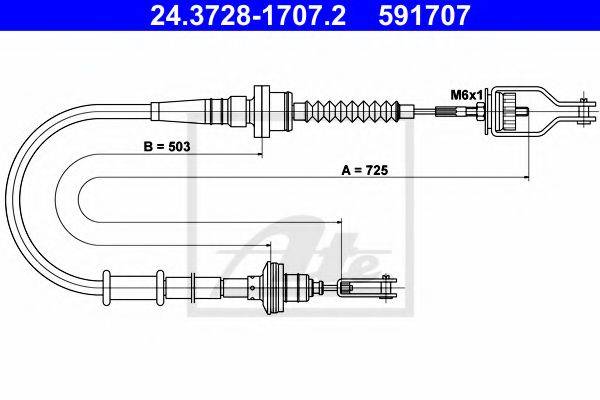 PEX 5.0760 Трос, управління зчепленням