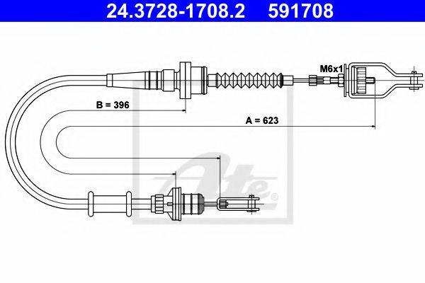 BENDIX 424239B Трос, управління зчепленням