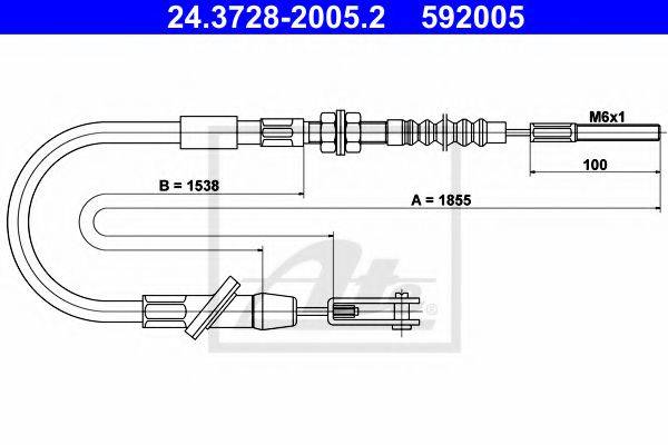 BENDIX 424247B Трос, управління зчепленням