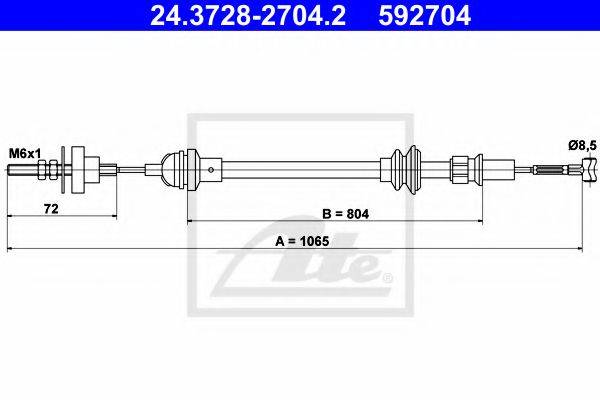 PEX 5.0638 Трос, управління зчепленням