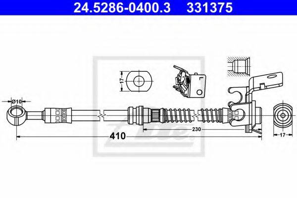 ATE 331375 Гальмівний шланг