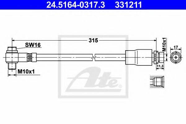 PEX 50315 Трос, управління зчепленням