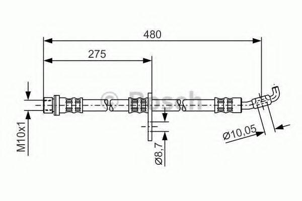 LUCAS ELECTRICAL PHD 412 Гальмівний шланг