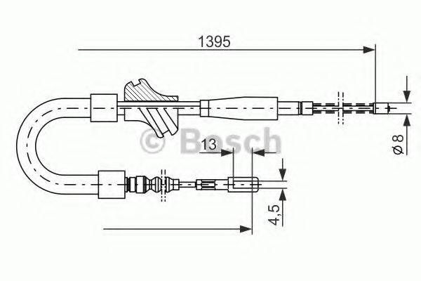 VW 443 609 721 Трос, стоянкова гальмівна система