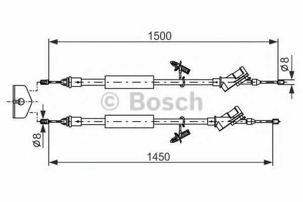 FORD 1366384 Трос, стоянкова гальмівна система