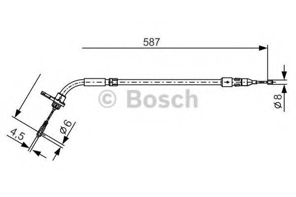 BOSCH BC838 Трос, стоянкова гальмівна система