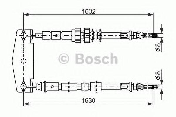 FORD 1664643 Трос, стоянкова гальмівна система
