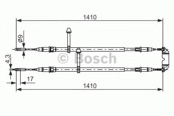 SCANIA 4908356 Трос, стоянкова гальмівна система