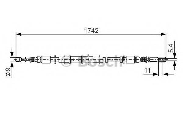 BOSCH BC213 Трос, стоянкова гальмівна система