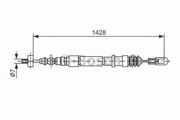 BENDIX 432720B Трос, стоянкова гальмівна система
