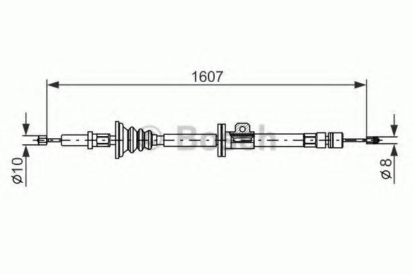 BENDIX 432703B Трос, стоянкова гальмівна система
