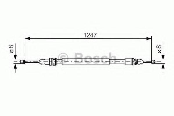 BOSCH BC349 Трос, стоянкова гальмівна система