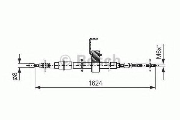 BENDIX 431380B Трос, стоянкова гальмівна система