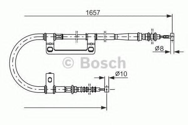 BOSCH BC371 Трос, стоянкова гальмівна система