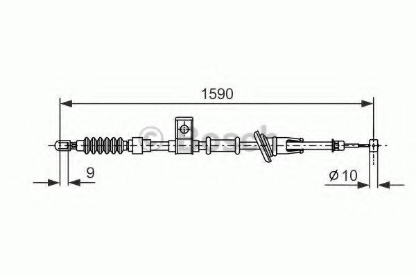 BOSCH BC392 Трос, стоянкова гальмівна система
