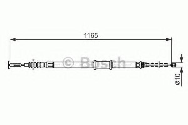 BOSCH BC424 Трос, стоянкова гальмівна система