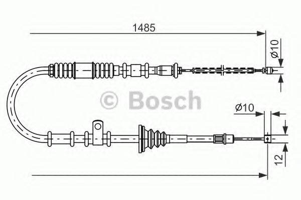 PEX 4.1159 Трос, стоянкова гальмівна система