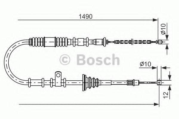 BENDIX 434359B Трос, стоянкова гальмівна система