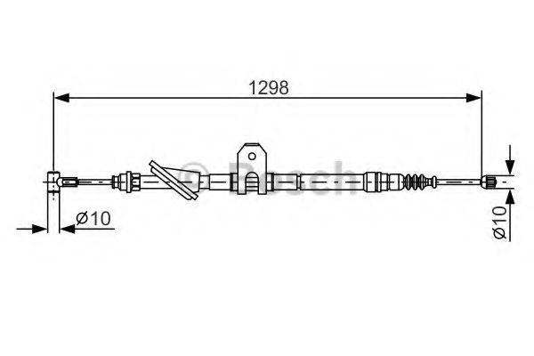 PEX 41148 Трос, стоянкова гальмівна система