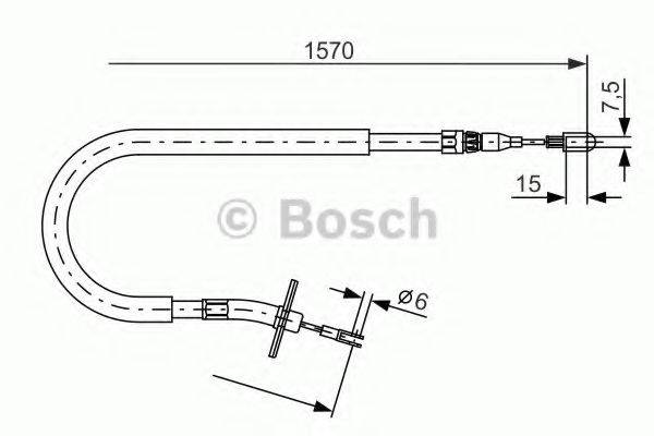 BOSCH BC740 Трос, стоянкова гальмівна система