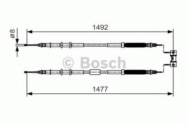BOSCH BC932 Трос, стоянкова гальмівна система