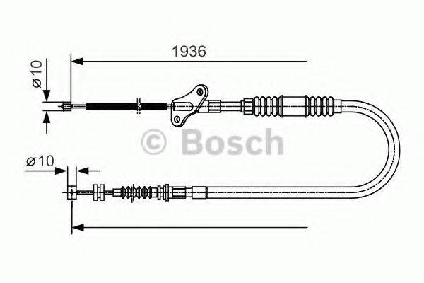 OPEL 522426 Трос, стоянкова гальмівна система