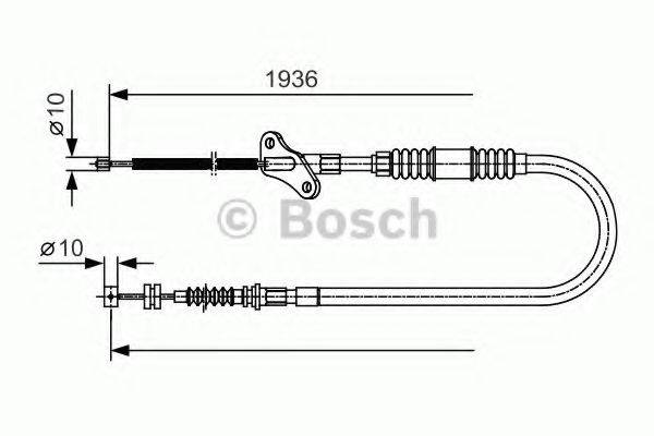 OPEL 522427 Трос, стоянкова гальмівна система