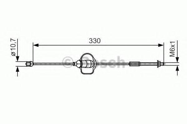 LUCAS ELECTRICAL GCH397 Трос, стоянкова гальмівна система
