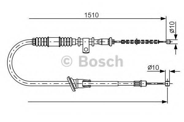 PROTON MB806051 Трос, стоянкова гальмівна система
