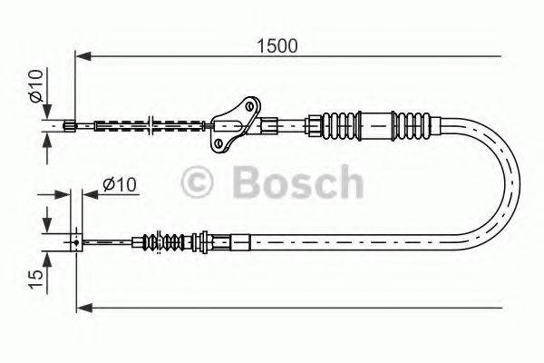 OPEL 522424 Трос, стоянкова гальмівна система
