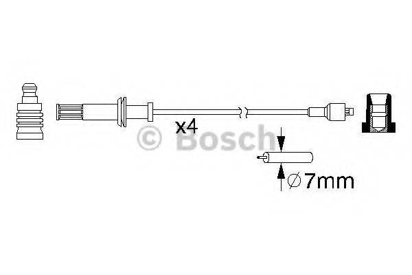 BOSCH B 078 Комплект дротів запалювання