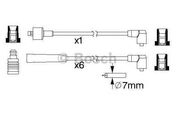 BOSCH B 087 Комплект дротів запалювання