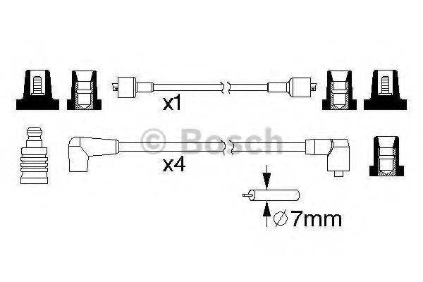 BOSCH B 102 Комплект дротів запалювання