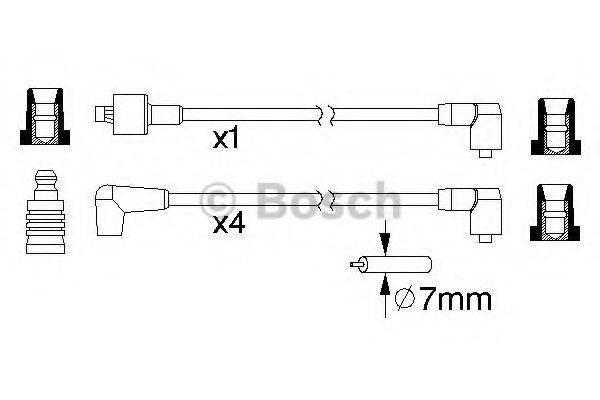 BOSCH B 106 Комплект дротів запалювання