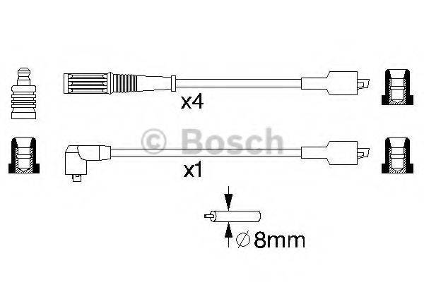 BOSCH B 113 Комплект дротів запалювання