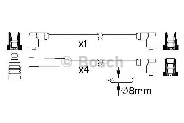 BOSCH B 116 Комплект дротів запалювання