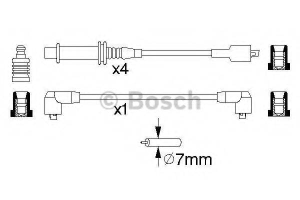 BOSCH B 121 Комплект дротів запалювання