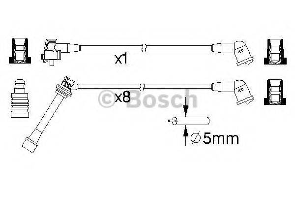 BOSCH B 204 Комплект дротів запалювання