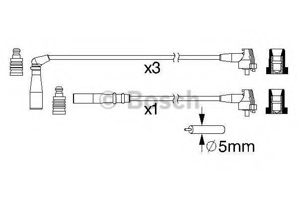 BOSCH B 206 Комплект дротів запалювання