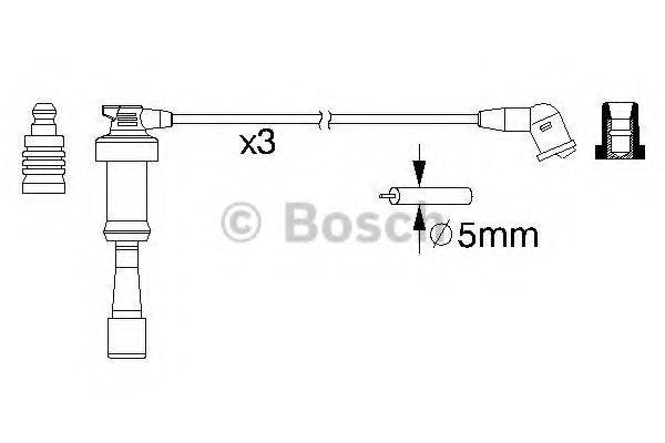 BOSCH B 207 Комплект дротів запалювання