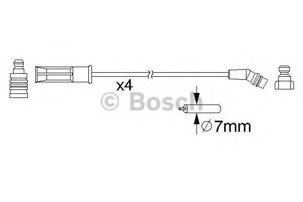BOSCH B 211 Комплект дротів запалювання