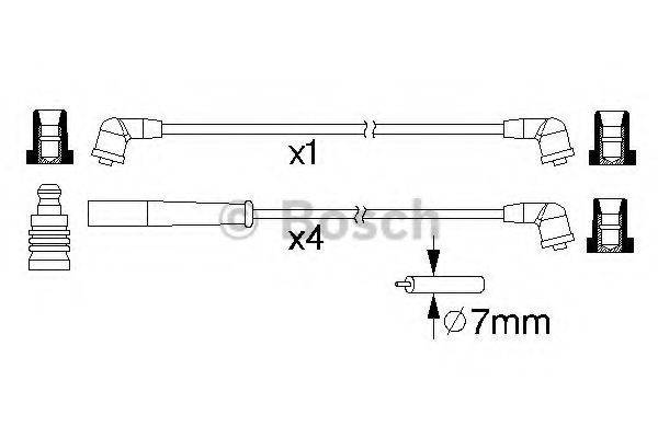 BOSCH B 214 Комплект дротів запалювання
