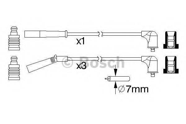 BOSCH B 215 Комплект дротів запалювання