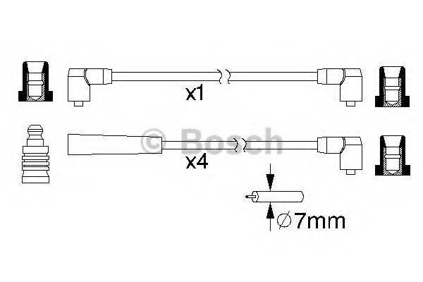BOSCH B 216 Комплект дротів запалювання