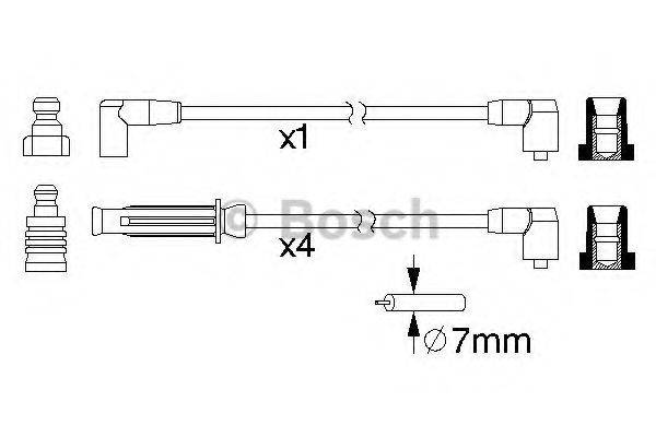 BOSCH B 217 Комплект дротів запалювання